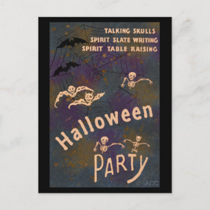 Talande Döskallar Spirit Writing Halloween fest Inbjudan Vykort