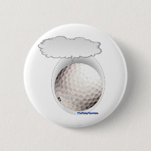 Talande golfboll knapp
