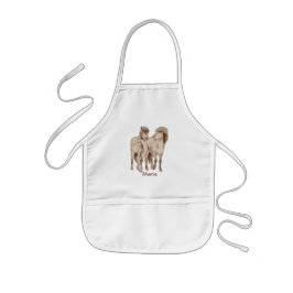 Talande isländska hästar barnförkläde