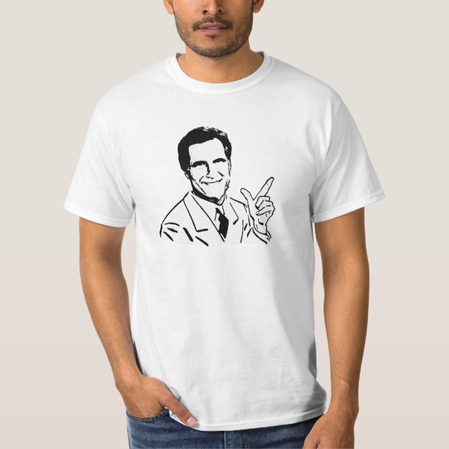 Talande Mitt Romney T Shirt (Framsida)