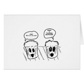 Talande muffin hälsningskort