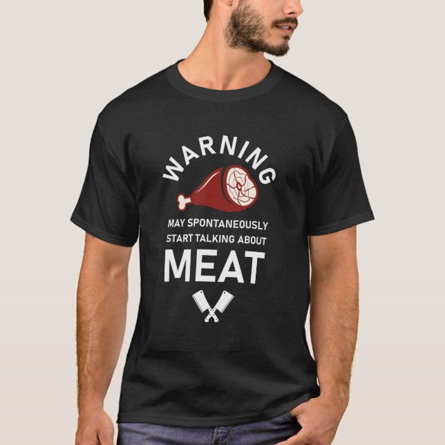 Talande om Kött - Slaktare Kött Cutter Butchery T Shirt (Framsida)