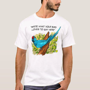 Talande ringneckpapegojatext är anpassadet tröja