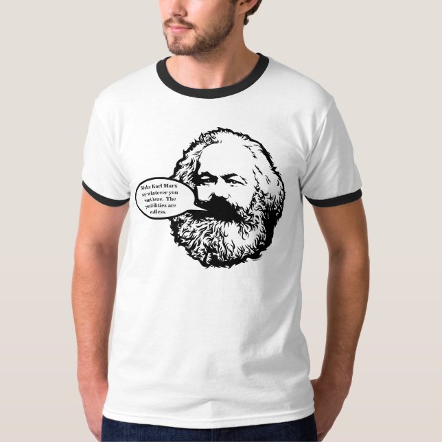 Talande skjorta för Marx anpassade Tee (Framsida)