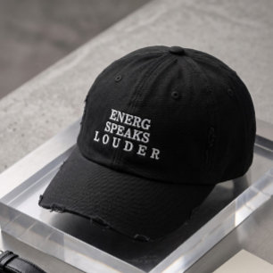 Talande Typsnitt Broderad Svart Dad Hat Keps