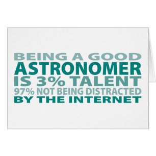 Talang för astronom 3% hälsningskort