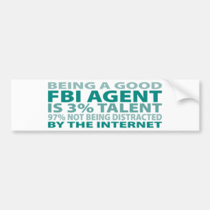 Talang för FBI-agent 3% Bildekal