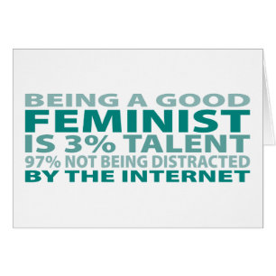 Talang för feminist 3% hälsningskort