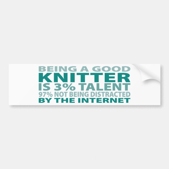 Talang för Knitter 3% Bildekal (Framsidan)