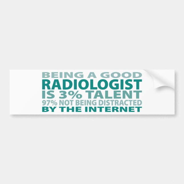 Talang för Radiologist 3% Bildekal (Framsidan)