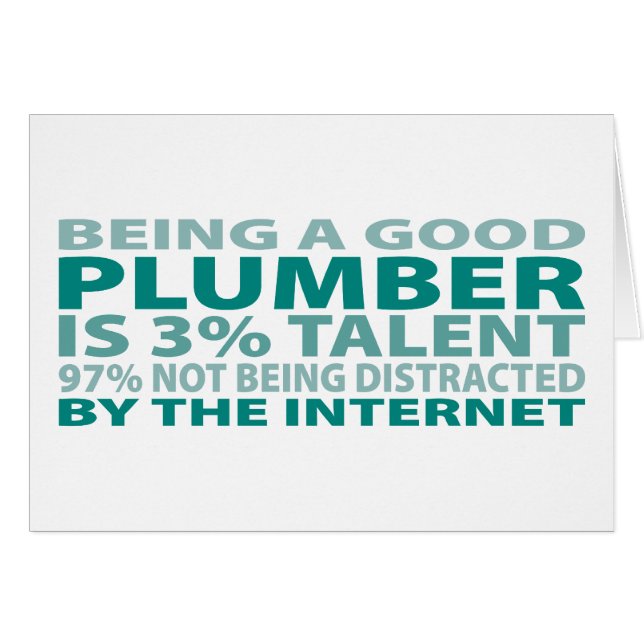 Talang för rörmokare 3% hälsningskort (Framsidan Horizontal)