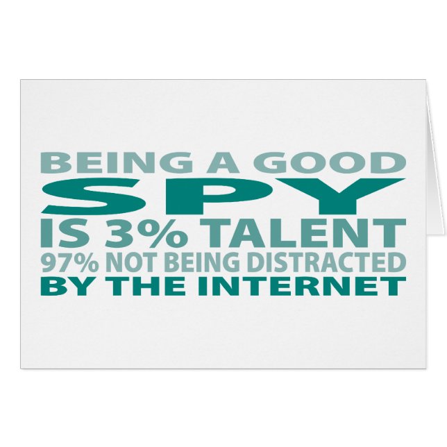 Talang för spion 3% hälsningskort (Framsidan Horizontal)