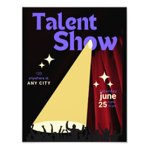 Talangshow Flyer, Show Flyer, Talangtävling Fototryck