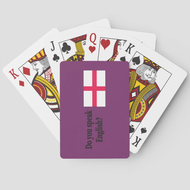 Talar du engelska.Flagga bf Casinokort (Baksidan)