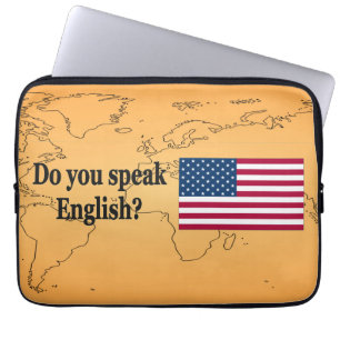 Talar du engelska? Flagga bf Laptop Sleeve