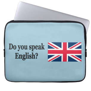 Talar du engelska? Flagga bf Laptop Sleeve