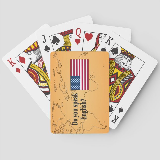Talar du engelska? Flagga bf Spel Kort (Baksidan)