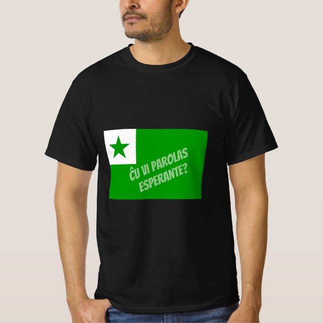 Talar du esperanto? t shirt (Framsida)