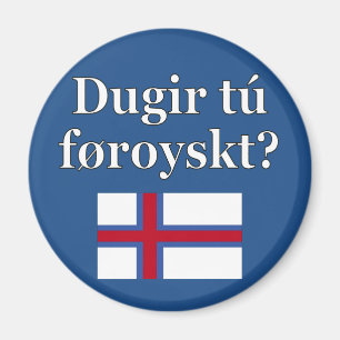 Talar du Faroese? i Faroese. Flagga Magnet
