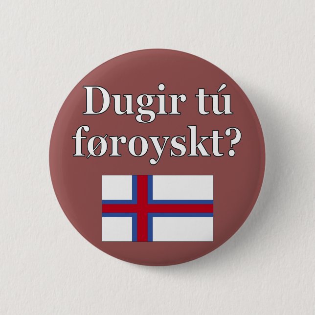 Talar du färöiska? Flagga Knapp (Framsida)