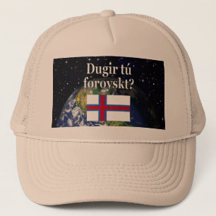 Talar du färöiska? Flagga och utrymme Keps