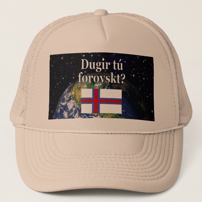 Talar du färöiska? Flagga och utrymme Keps (Framsida)