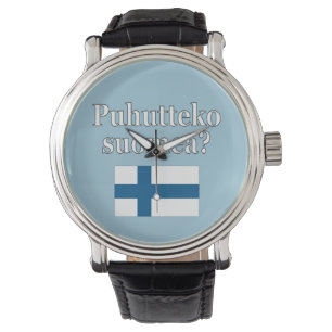 Talar du finska? Flagga Armbandsur