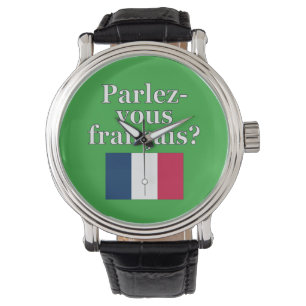 Talar du Fransk? I Fransk. Flagga Armbandsur