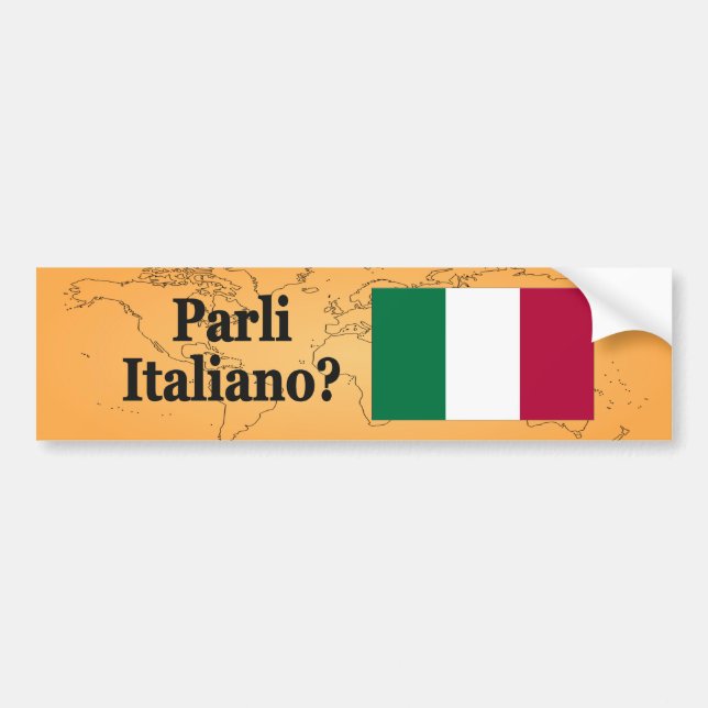 Talar du italienska? Flagga bf Bildekal (Framsidan)