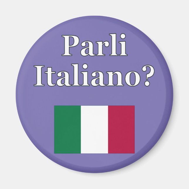 Talar du italienska? Flagga Magnet (Framsidan)