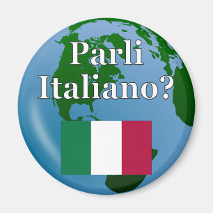Talar du italienska? Flagga och global Magnet
