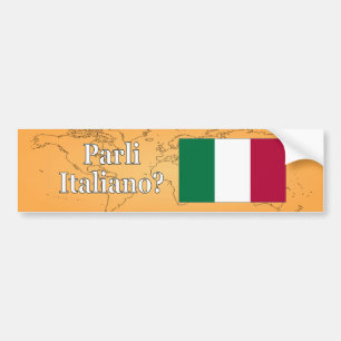 Talar du italienska? Flagga wf Bildekal
