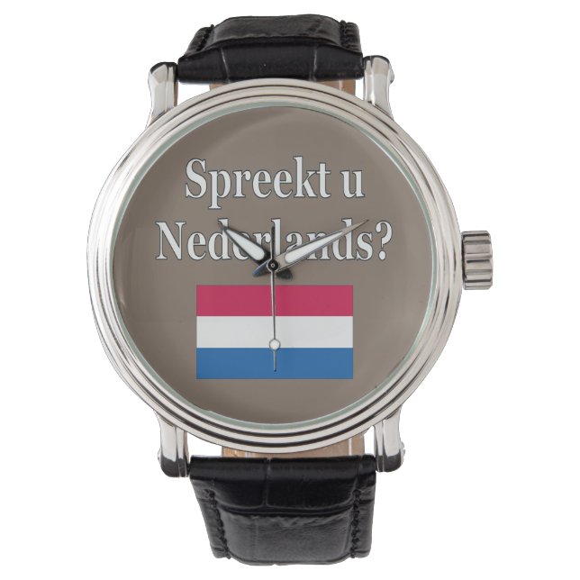 Talar du nederländska? Flagga Armbandsur (Framsida)