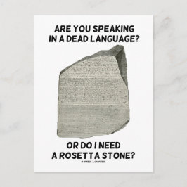 Talar du på ett dött språk eller behöver jag det? vykort