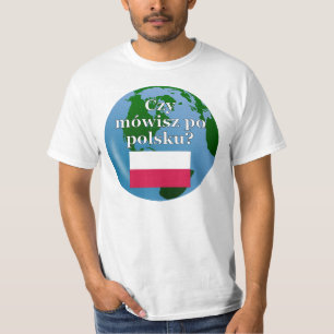 Talar du polska? Flagga och global Tee Shirt