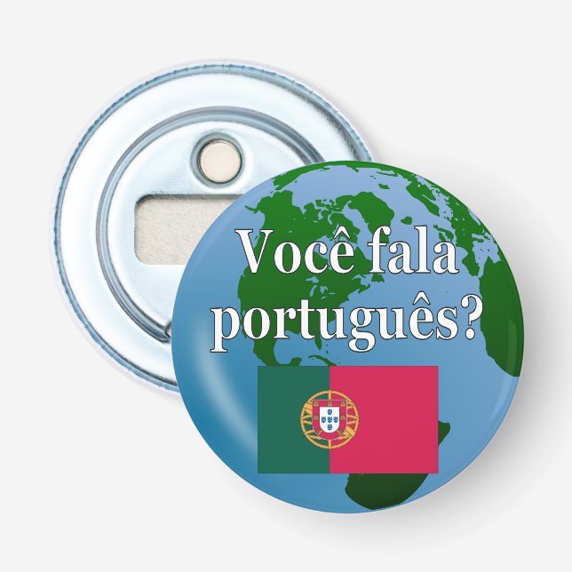 Talar du portugisiska? Flagga Flasköppnare (Framsidan)