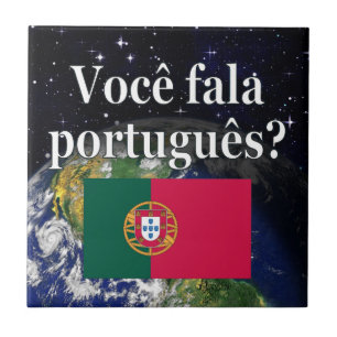 Talar du portugisiska? Flagga Kakelplatta