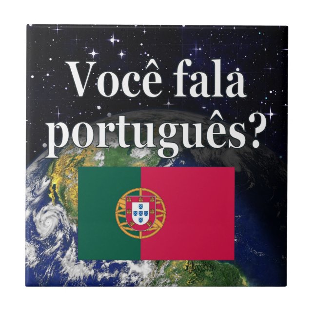 Talar du portugisiska? Flagga Kakelplatta (Framsidan)