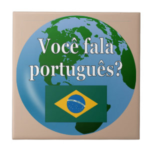 Talar du portugisiska? Flagga Kakelplatta