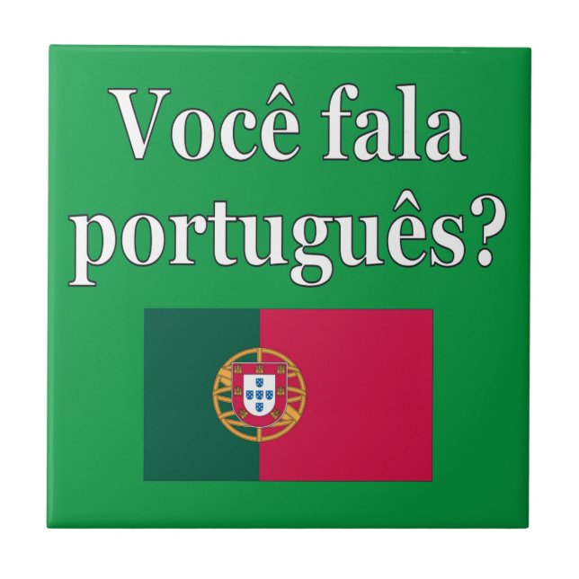 Talar du portugisiska? Flagga Kakelplatta (Framsidan)