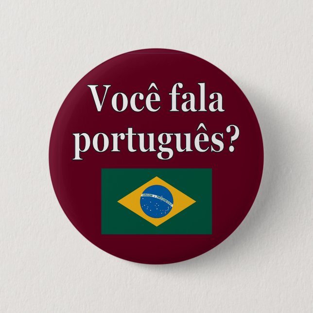 Talar du portugisiska? Flagga Knapp (Framsida)