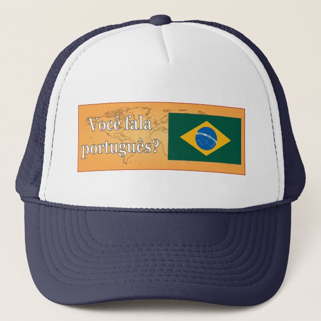 Talar du portugisiska? Flagga wf Truckerkeps (Framsida)