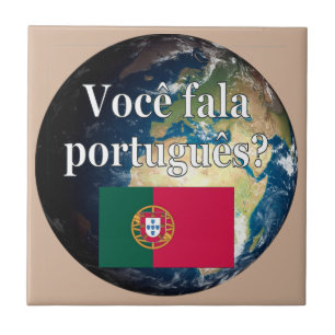 Talar du portugisiska? Portugisiska. Flagga och jo Kakelplatta
