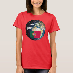 Talar du portugisiska? Portugisiska. Flagga och jo T Shirt