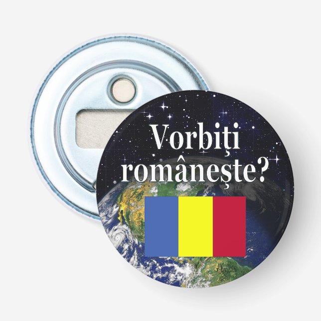 Talar du rumänska? Flagga och jord Flasköppnare (Framsidan)