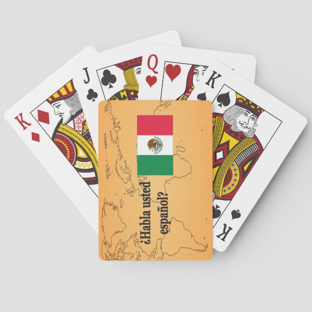 Talar du spanska? Flagga bf Spelkort (Baksidan)
