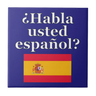 Talar du spanska? Flagga Kakelplatta