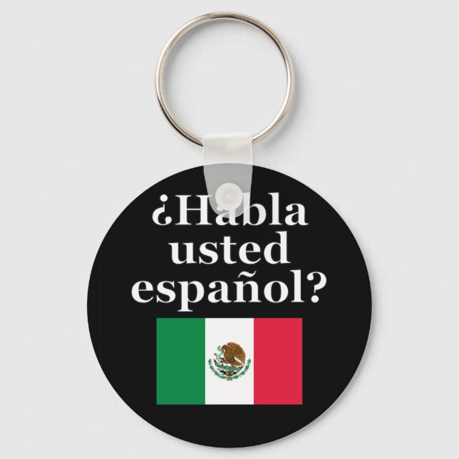 Talar du spanska? Flagga Nyckelring (Framsida)