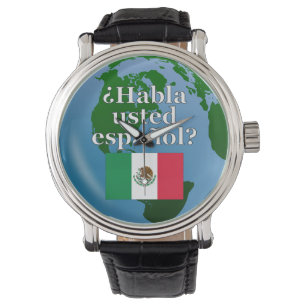 Talar du spanska? Flagga och global Armbandsur