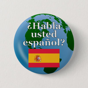 Talar du spanska? Flagga och global Knapp